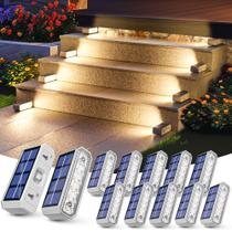 Solar Step Lights JOFIOS, pacote com 12, 14 LED, IP65, à prova d'água