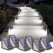 Solar Step Lights NIORSUN Brown Waterproof IP67 (pacote com 6) Solar Step Lights NIORSUN Brown Waterproof IP67 (pacote com 6)