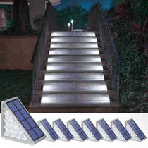 Solar Step Lights NIORSUN Cool White Waterproof IP67, pacote com 8 Solar Step Lights NIORSUN Cool White Waterproof IP67, pacote com 8