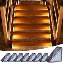 Solar Step Lights VOLISUN 80 lúmens à prova d'água IP67, pacote com 8
