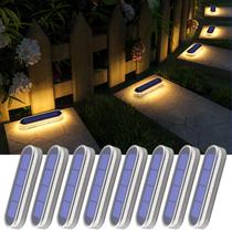 Solar Step Lights YiLaie Waterproof Warm White, pacote com 8