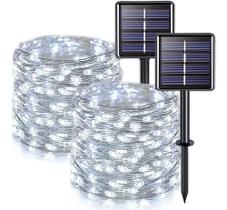 Solar String Lights 200 LED 20m Outdoor, pacote com 2