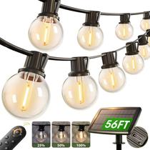 Solar String Lights Addlon 56FT, 27 lâmpadas G40, controle remoto Solar String Lights Addlon 56FT, 27 lâmpadas G40, controle remoto
