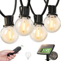 Solar String Lights Addon 31FT 13 G40 Bulbs Remote IP65