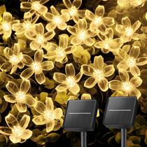 Solar String Lights Brightown 120 LED 52 m à prova d'água, pacote com 2