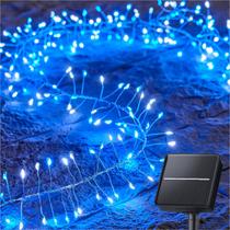Solar String Lights Brightown 240 LED 19,6 pés azul e branco