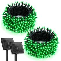 Solar String Lights Brightown 400 LED 144 pés, pacote com 2 unidades, verde Solar String Lights Brightown 400 LED 144 pés, pacote com 2 unidades, verde
