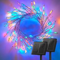 Solar String Lights Brightown 480 LED 12 m, multicolorido, pacote com 2 Solar String Lights Brightown 480 LED 12 m, multicolorido, pacote com 2