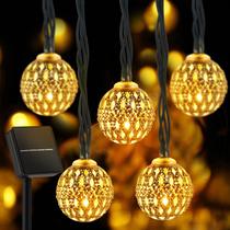 Solar String Lights Brightown Moroccan 60 LED 11m Warm White