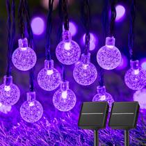 Solar String Lights Brightown Purple, pacote com 2 unidades, 120 LED, 22 m Solar String Lights Brightown Purple, pacote com 2 unidades, 120 LED, 22 m