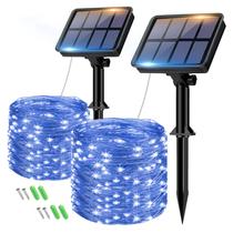 Solar String Lights btfarm 160LED 20m, 8 modos, azul, pacote com 2