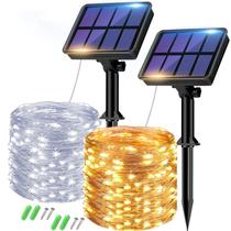 Solar String Lights btfarm 160LED 20m, pacote com 2 unidades, impermeável Solar String Lights btfarm 160LED 20m, pacote com 2 unidades, impermeável
