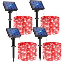 Solar String Lights btfarm, pacote com 4, 320 LED, 40 m, vermelho, impermeável