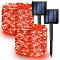 Solar String Lights Dazzle Bright, pacote com 2, 14 m, 240 LED, vermelho Solar String Lights Dazzle Bright, pacote com 2, 14 m, 240 LED, vermelho