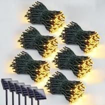 Solar String Lights EEW 600 LED 8 modos à prova d'água, branco quente
