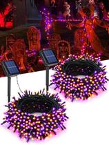 Solar String Lights Flacchi, pacote com 2, 72 pés, 200 LED, 8 modos