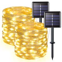Solar String Lights JMEXSUSS, pacote com 2, 20 m, 100 LED, branco quente