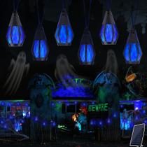 Solar String Lights Jnaurb 21m 10 Flickering Flame Bulb Blue Solar String Lights Jnaurb 21m 10 Flickering Flame Bulb Blue