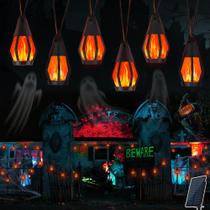 Solar String Lights Jnaurb Halloween 21m 10 Flickering Flame