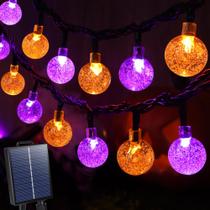 Solar String Lights Joomer Orange Purple Halloween 72 pés Solar String Lights Joomer Orange Purple Halloween 72 pés