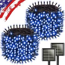Solar String Lights KAQ Upgrade, pacote com 2, 180 m, 500 LED, azul