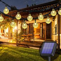 Solar String Lights Lezonic 50LED Crystal Globe 7m à prova d'água Solar String Lights Lezonic 50LED Crystal Globe 7m à prova d'água