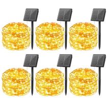 Solar String Lights Minetom 600 LED 198 pés 8 modos branco quente Solar String Lights Minetom 600 LED 198 pés 8 modos branco quente