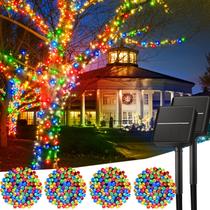 Solar String Lights Minetom, pacote com 4, 49 m 400 LED multicolorido Solar String Lights Minetom, pacote com 4, 49 m 400 LED multicolorido
