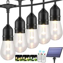 Solar String Lights Mlambert 15 soquetes 14,6 m à prova d'água ao ar livre