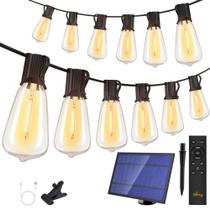 Solar String Lights Ollny 50 LEDs com carregamento duplo de 30 m Solar String Lights Ollny 50 LEDs com carregamento duplo de 30 m