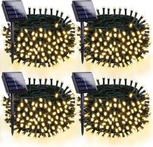 Solar String Lights OZS 320 LED, pacote com 4, branco quente, 8 modos