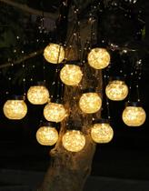 Solar String Lights PARTPHONER, pacote com 12, impermeável, branco quente Solar String Lights PARTPHONER, pacote com 12, impermeável, branco quente