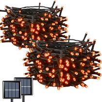 Solar String Lights QITONG, pacote com 2, 23 m, 200 LED, laranja Solar String Lights QITONG, pacote com 2, 23 m, 200 LED, laranja