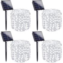 Solar String Lights SANJICHA, pacote com 4, 39 pés, 400 LED, à prova d'água Solar String Lights SANJICHA, pacote com 4, 39 pés, 400 LED, à prova d'água