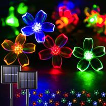 Solar String Lights Suddus 100 LED Flower, pacote com 2