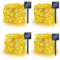 Solar String Lights TW SHINE Warm White 160 pés 480 LED, pacote com 4