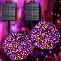 Solar String Lights YAOZHOU Halloween 400 LED, 144 pés, pacote com 2 Solar String Lights YAOZHOU Halloween 400 LED, 144 pés, pacote com 2
