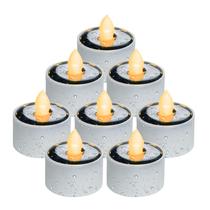 Solar Tea Lights Homemory Waterproof Warm White (pacote com 8)
