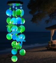 Solar Wind Chimes cerflyer Capiz Shell Outdoor Light Solar Wind Chimes cerflyer Capiz Shell Outdoor Light