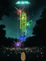Solar Wind Chimes WANQDG Hummingbird Green Alumínio 37 cm Solar Wind Chimes WANQDG Hummingbird Green Alumínio 37 cm