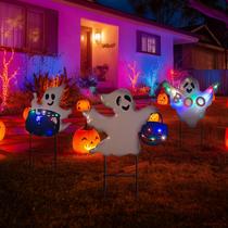 Solar Yard Stakes HONGLAND Halloween, pacote com 3 Ghost Lights