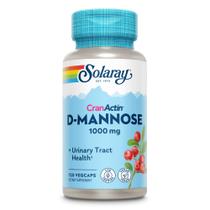 Solaray D-Mannose com CranActin Cranberry Supplement 400mg, Urinary Tract Health & Bexiga Support Capsules com Vitamina C, Vegan, 60 Day Guarantee (120 CT)