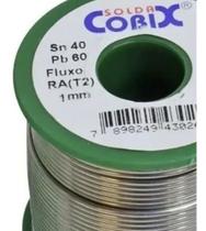 Solda Estanho 40x60 1.0mm C/ Fluxo Ra (t2) Rolo 500g - Cobix