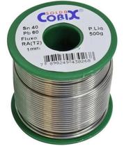 Solda Estanho 40X60 1.0Mm Com Fluxo Ra (T2) Rolo 500G Cobix