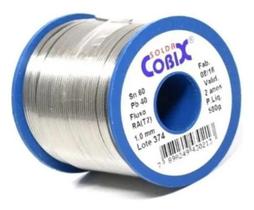 Solda Estanho Cobix 1 Mm 60x40 500g Com Fluxo 110v 220v