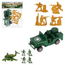 Soldadinho boneco plástico soldado brinquedo militar avião camuflado veículo guerra