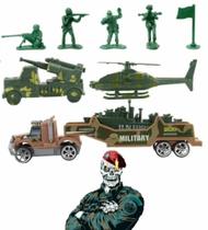 Soldadinho plastico boneco militar tanque guerra blindado camuflado brinquedo