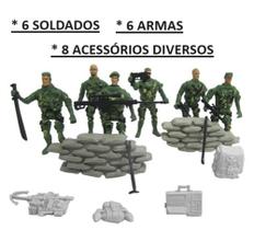 Soldado brinquedo boneco soldadinho plastico miniatura exército guerra - FX