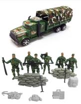Soldado de brinquedo soldadinho boneco militar caminhão militar camuflado brinquedo exército - JRTOYS