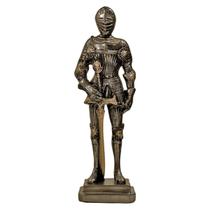 Soldado Medieval Na Base Estátua Dourado Escolha Seu Modelo